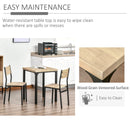 3-Piece Dining Set, Light Wood/Black