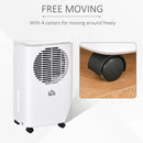 Compact 10L/Day Dehumidifier with Timer & Humidity Display - White
