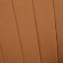 Velvet Armchair with Golden Steel Legs, Light Brown