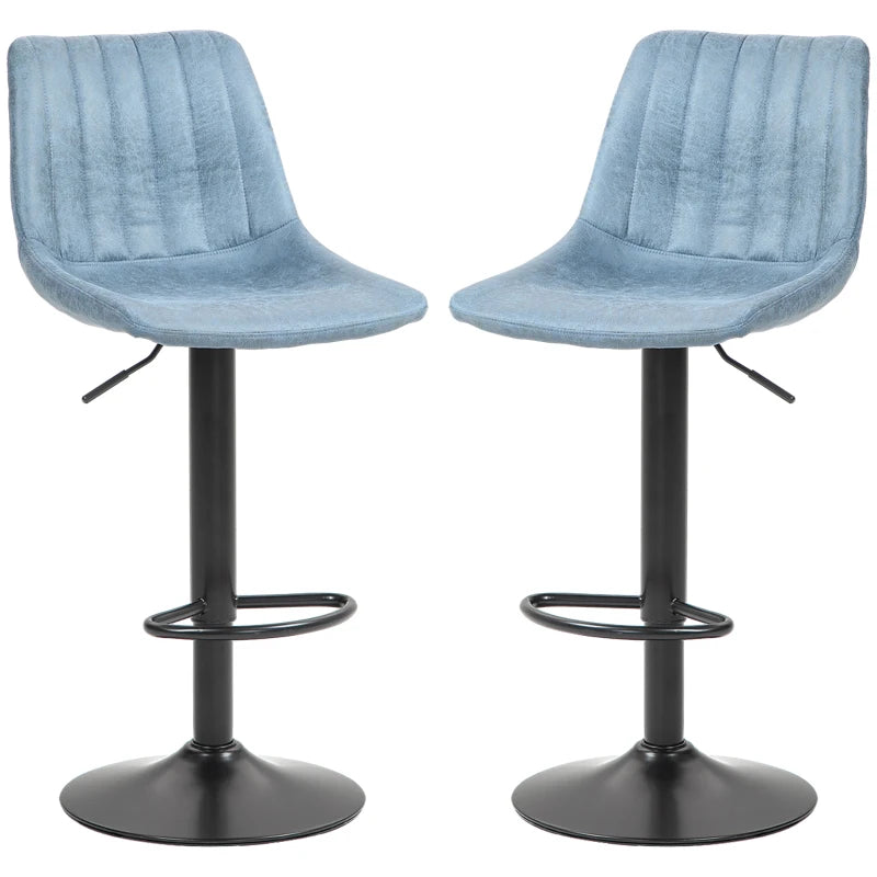 Blue Retro Tub Bar Stools Set of 2
