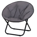 Grey Portable Padded Saucer Moon Chair for Outdoor Activities
