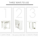 White Folding Drop Leaf Dining Table for Small Spaces