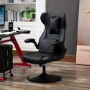 Black Racing Style Video Game Chair with Lumbar Support
