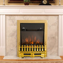 Black Electric Fireplace Heater with LED Flame Effect - 2000W