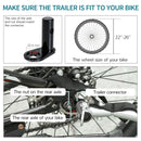 Red Child Bike Trailer for 2 Kids with 360° Rotatable Design