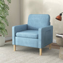 Blue Upholstered Modern Accent Chair for Living Room, Bedroom, Home Office