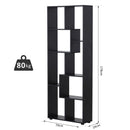 Black Eight-Section Tall Shelving Unit