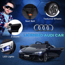 Black Audi Licensed 12V Kids Electric Ride-On Car with Remote Control