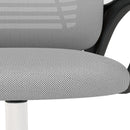 Grey Mesh Office Chair with Headrest, Lumbar Support & Armrest