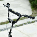 Black Kids Kick Scooter with Adjustable Height, Anti-Slip Deck, Dual Brakes, Rubber Tyres - Ages 5+