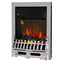 Black Electric Fireplace with LED Lighting and Remote Control