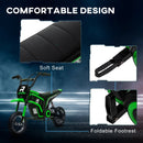 Green Electric Motorbike with Music & Horn, 12" Tyres, 16km/h Speed