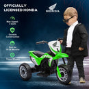 Green 3-Wheel Kids Electric Motorbike with Horn - Ages 18-36 Months