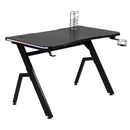 Black Carbon Fibre Gaming Desk with RGB Lights