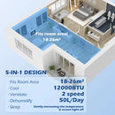 12,000 BTU White Portable Air Conditioner with App Control