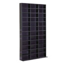 Black Wooden Media Storage Shelf with 10 Adjustable Shelves