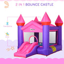 Kids' Inflatable Bounce Castle Trampoline Slide Set - Blue