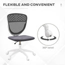 Grey Mesh Office Chair with Swivel Wheels