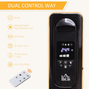 Black 2500W Digital Oil Filled Radiator with Timer & Remote