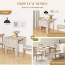 4-Seater Drop Leaf Dining Table - Oak Finish