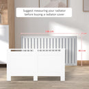 White Wooden Radiator Cover - Modern Home Furniture (Large)