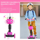 3-Wheel Pink Kids Toddler Scooter with Removable Seat