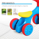 Blue Red Baby Balance Bike with Storage Bin