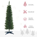5ft Green Slim Artificial Christmas Tree with Sturdy Stand