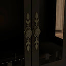 Black Ethanol Fireplace Stove with Stainless Steel Flame Snuffer