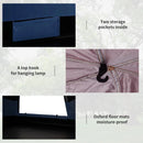 Hexagon Double Layer Camping Tent, 4-Person, Blue/Black