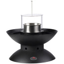 Black Globe Tabletop Bioethanol Fireplace with Lid