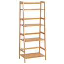 4-Tier Bamboo Ladder Bookshelf, Natural Wood, 48x31.5x120cm