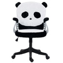 Fluffy Panda Office Chair with Tilt Function, Black and White