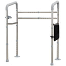 Adjustable Toilet Safety Frame with Arms, White, Elderly & Disabled Support