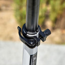 Silver Folding Kick Scooter with Shock Absorption for Teens and Adults