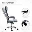 Grey Ergonomic High Back Office Chair with Adjustable Height and Swivel Wheels