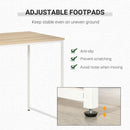 Oak Tone 3-Tier Storage Computer Desk with Side Compartments