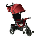 Red 4-in-1 Kids Tricycle with Parent Handle and Canopy