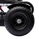 Black Metal Kids Pedal Go Kart with Adjustable Seat & Inflatable Tyres