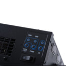 Curved Glass Electric Fireplace with 7 Colour Side Lights, 900/1800W, 65cm x 52cm