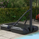 Adjustable Black Freestanding Basketball Hoop Set - 182-213cm