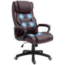 Brown High Back Executive Office Chair with Vibration Massage