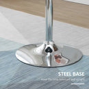 Black Round Height Adjustable Bar Table with Metal Base