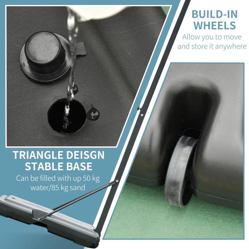 Adjustable Black Freestanding Basketball Hoop with Backboard and Wheels
