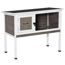 Brown Wooden Small Animal Hutch with Asphalt Roof 86 x 45 x 70 cm