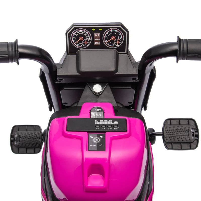 3-in-1 Pink Toddler Trike with Headlight, Music & Horn