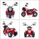 Red 3-Wheel Electric Kids Motorbike Toy with Horn & Headlights