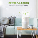 White & Black Bedroom Air Purifier with 3-Stage Filtration System