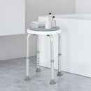 Adjustable Swivel Bath Shower Stool - White