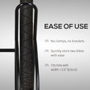 Black 2-Bike Floor Parking Stand Rack - Indoor/Outdoor Reversible